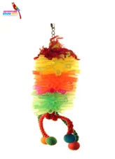 ADVENTURE BOUND COLOUR STRAW BUNDLE SMALL PARROT PARAKEET BIRD HANGING CAGE TOY