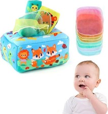 Baby Toys 0-6 Months Tissue Box Toy Sensory Toys for Boy Girl Early Learning Toy