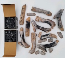 Bundle of Gas Fire Replacement Logs Coal Autumn Winter Fireplace Silver Birch