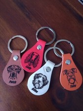 personalised Dog breeds I-Y key tag, laser engraved, great birthday, Xmas gift,