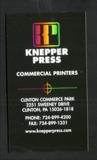 Knepper Press Business Card