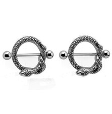 2pcs snake nipple ring - 2pcs, shields