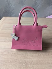 Radley London Pink Handbag Small Leather Dog Mini Top Handled Hand Bag Zipped 