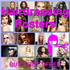 Hairdresser Poster Hairdressing Posters Womens Salon Hair Styles Prints Photo HD
