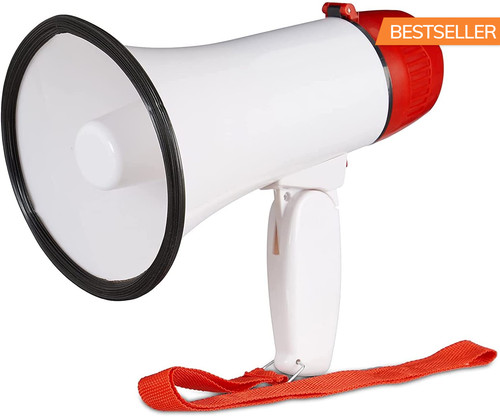 Megaphone speakers blow horn - blow,