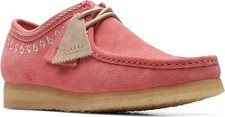 Clarks Originals Mens BNIB Shoes WALLABEE Pink Embroidery Various Sizes