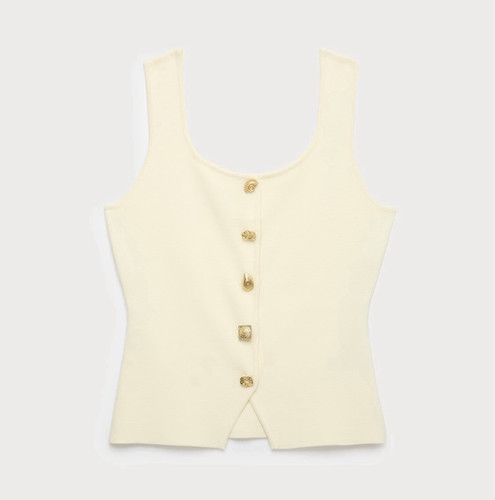 Buttermilk knit tank top - m&s,