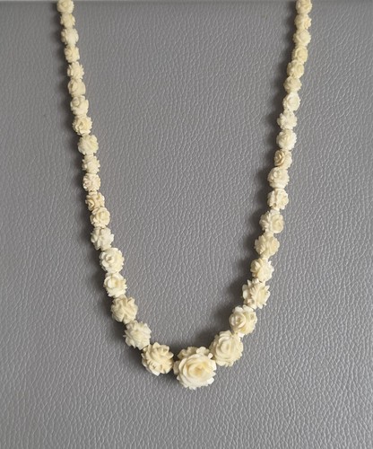 Vintage celluloid necklace - celluloid, of