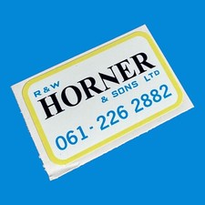 RW HORNER & SONS Manchester Dealer Vinyl Sticker Lambretta Vespa SX TV LI LD LI