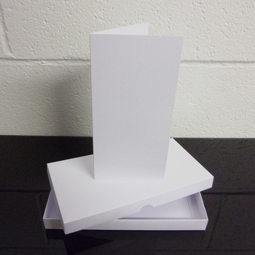 White greeting card box - dl,