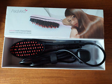AsaVea Professional LCD Display Ceramic Heated Hair Brush - Black - Boxed