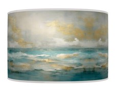 Seascape Coastal Blue Beige Abstarct Lampshade Pendant Handmade Lamp Shade #342