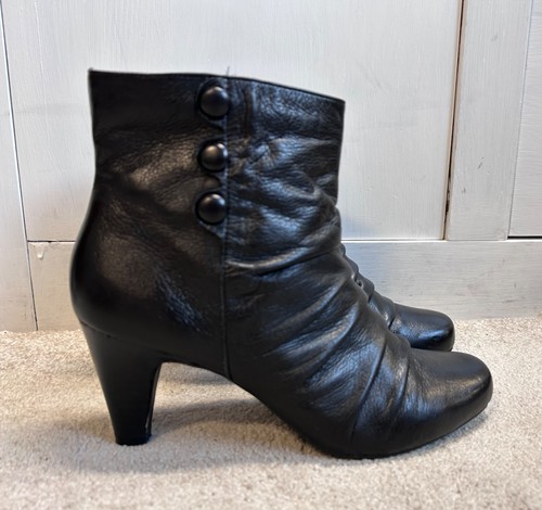 Lotus black leathet ankle - black,