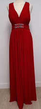 Oleg Cassini Women's Sleeveless Long Red Evening  Dress Size 6