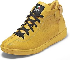TRAVEL FOX Men's Malibu Spider Leather Lace-Up Mid-Top Yellow Bee 915602-83