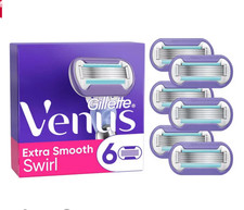 Gillette Venus Razor Blades, Extra Smooth Swirl 5 Blade Women’s Razor 6 Pack