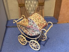 1/12 dolls house furniture  ACCESSORIES DOLLS HOUSE,  PINK DOLLS PRAM. 