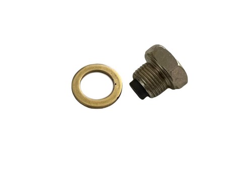 Oil drain plug with - magnet, and