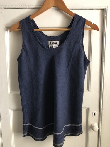 Flax 100 linen sleeveless - flax,