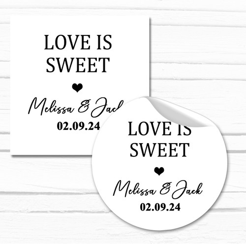 Personalised wedding stickers - personalised,