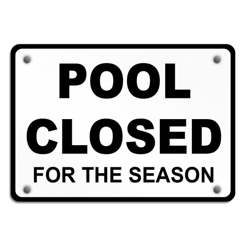 Horizontal metal sign pool - horizontal,