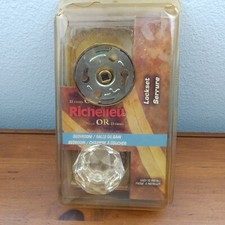 Vtg Richelieu Crystal Glass 22k Gold Bed or Bath Luxury Door Knobs New Old Stock