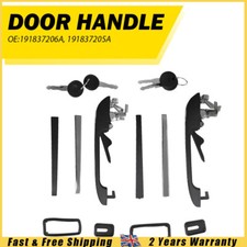 DRIVER & PASSENGER SIDE 2PCS Fit VW GOLF POLO JETTA PASSAT B2 DOOR HANDLE FRONT