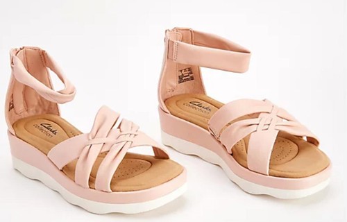 Clarks women ankle strap wedge - strap,