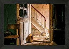 Horror Abandoned House Framed