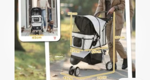 Pawhut pet stroller pushchair - pawhut,