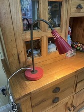 IKEA Red Desk Lamp  KVART B1022 Bendy Neck Gooseneck Light Retro