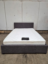 Fabric Double Bed Frame Double Mattress Double Bed Base 4FT6 Mattress & Bedstead