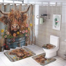 4 Piece Cute Highland Cow