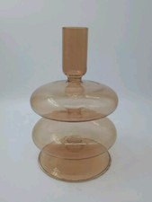 Smokey Pink Glass Candle