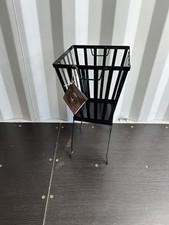 Fallen Fruits FF119 Square Fire Basket Black Metal Outdoor Garden