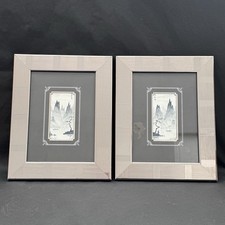 Two Original Watercolour Paintings By Digby Page In Japanese Shikishi Art Style