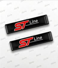 2x ST Line 3D Gel Domed Epoxy Self Adhesive Badge Emblem Styling Sticker