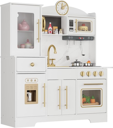 Wooden play kitchen set - kitchen, for