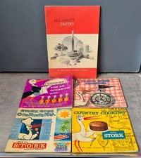 5 Vintage Stork Cookery Service Cooking Books - VG/G+