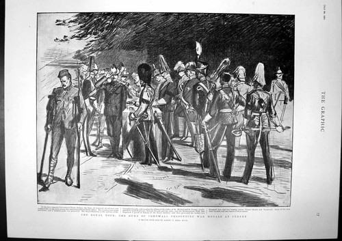 Old antique print duke - old,