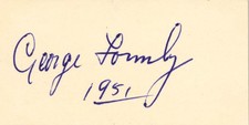 George formby signature - george, signature(s)