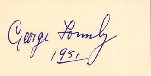 George formby signature - george,