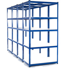 4 x Heavy Duty Steel Shelving Units Racking 275KG UDL with Melamine Shelves