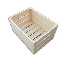 Wooden Large Crate 40x30x21cm Made of Natural Wood for Fruits or Vegetables