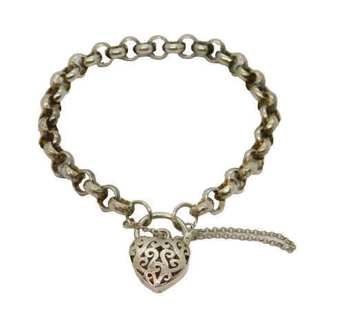 Sterling silver belcher chain - silver,