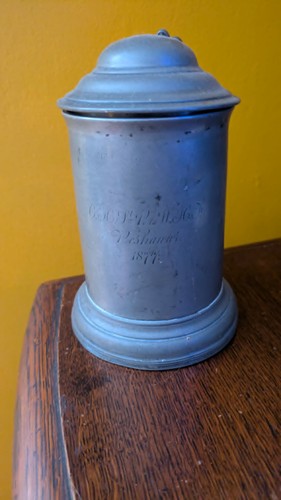 Antique 1877 victorian pewter - antique,