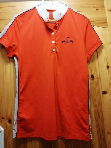 Ladies equiline red show shirt - red,
