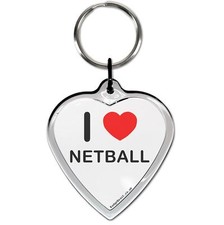 Netball I Love Heart Shaped