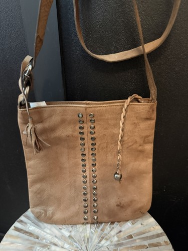 Vintage retro real leather