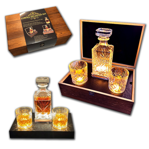 Light activated decanter set - activated,